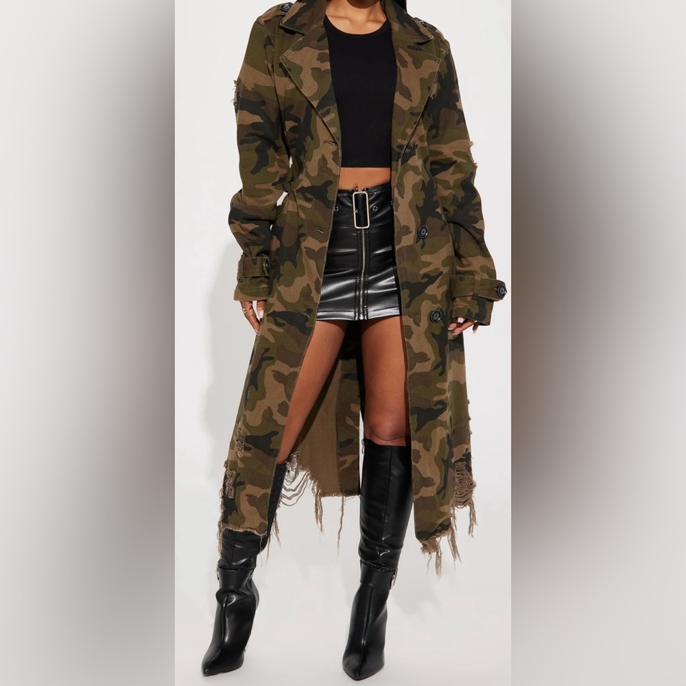 Womens army trench coat